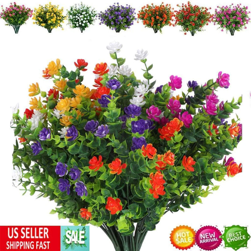 Artificial Flowers Fake In/Outdoor UV Resistant Boxwood Plants Shrubs Decor lots Flowering Plants