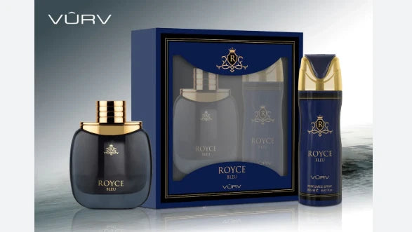 Royce Bleu 2pcs Gift Set by Vurv Eau de Parfum 3.4 fl oz For Men and body spray EDP