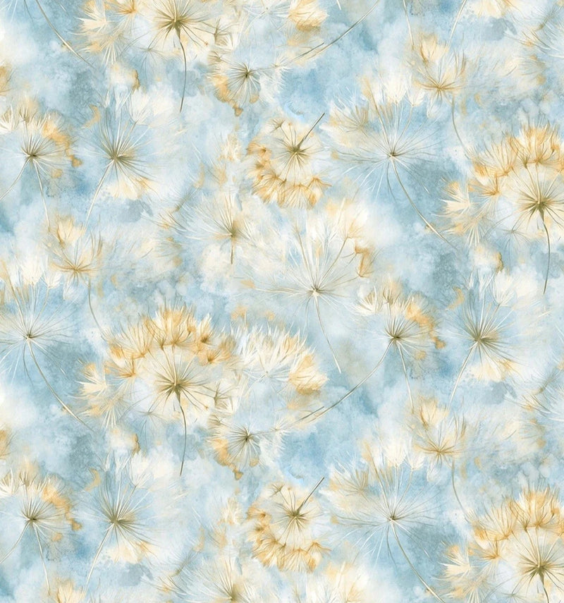 Timeless Treasures Mystic Meadow Dandelion Wildflower Cotton Fabric by the Yard Flowering Plants