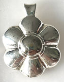 Vintage Sterling Silver Stamped 925 CI Floral Petal Flower Sunflower Pendant Sunflower