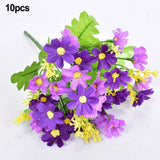 Artificial Silk Daisy Flowers Bunch with 28 Heads for Weddings and Home Use Daisies