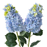 JINWOE Blue Artificial Hydrangeas Silk Flowers, 2Pcs 31.5" Full Large Hydrangea