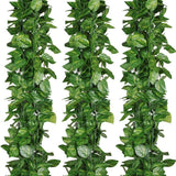 84 feet Artificial Vines Greenery Garland Fake Hanging Scindapsus/12 Strands Green Plant