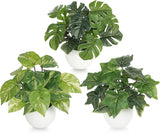 3 PCS Small Fake Plants, Artificial Potted Plants, Indoor Home Decoration- 7.5" Green Plant