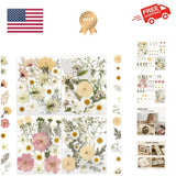 80 Pcs Dried Flowers for Crafts, Real Natural Dried Pressed Flowers in Soft Y... Dried Flower