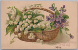 Happy Returns of the Day, Lily of the Valley, 1900s Undivided Back Postcard Lily