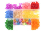 350 pieces Frosted Matte Mixed Colors Lucite Petunia and Calla Lily Flower Beads Lily
