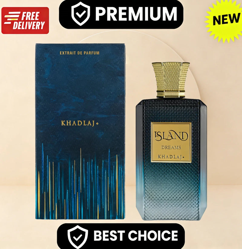 Khadlaj Island Dreams Extrait de Parfum 100 ml/ 3.4 fl oz Unisex  New Sealed Bouquet