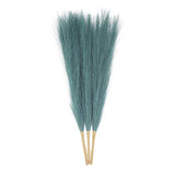 3pcs Dried Faux Pampas Grass 17" Artificial Pampas Grass Decor Blue Green Pampas Grass