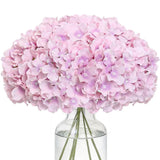 Fake Purple Hydrangea Artificial Flowers - Faux Silk Hydrangeas Flowers Heads... Hydrangea