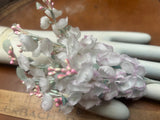 vintg 1940s lilies of the valley flowers 2 bundles 12 branches white lilac Japan Lily