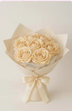 White Champagne Artificial Roses Wedding Bouquets for Bride Bridesmaid Decor Bouquet