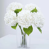21" Real Touch Hydrangea Artificial Flowers with Long Stem & 5pcs White Hydrangea
