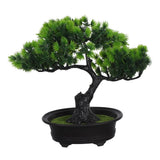 Fake Plant Artificial Bonsai Tree Japanese Juniper Style For Indoor Decoration Green Plant