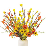 Spring Decorations for Home,6 Pcs Fall Flowers Artificial with Daisies Forsyt... Sunflower