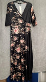 Lily Black Floral Dress Womens XL Lily