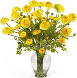 Stunning Ranunculus Silk Flower Arrangement - Liquid Illusion Design Ranunculus
