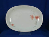 KPM 710 Platter Oval 12 inch Pink Carnation Stem Gold Krister Mark Germany Carnation