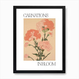 Carnations In Bloom Flowers Bold Il Framed Wall Art Poster Canvas Print Picture Carnation