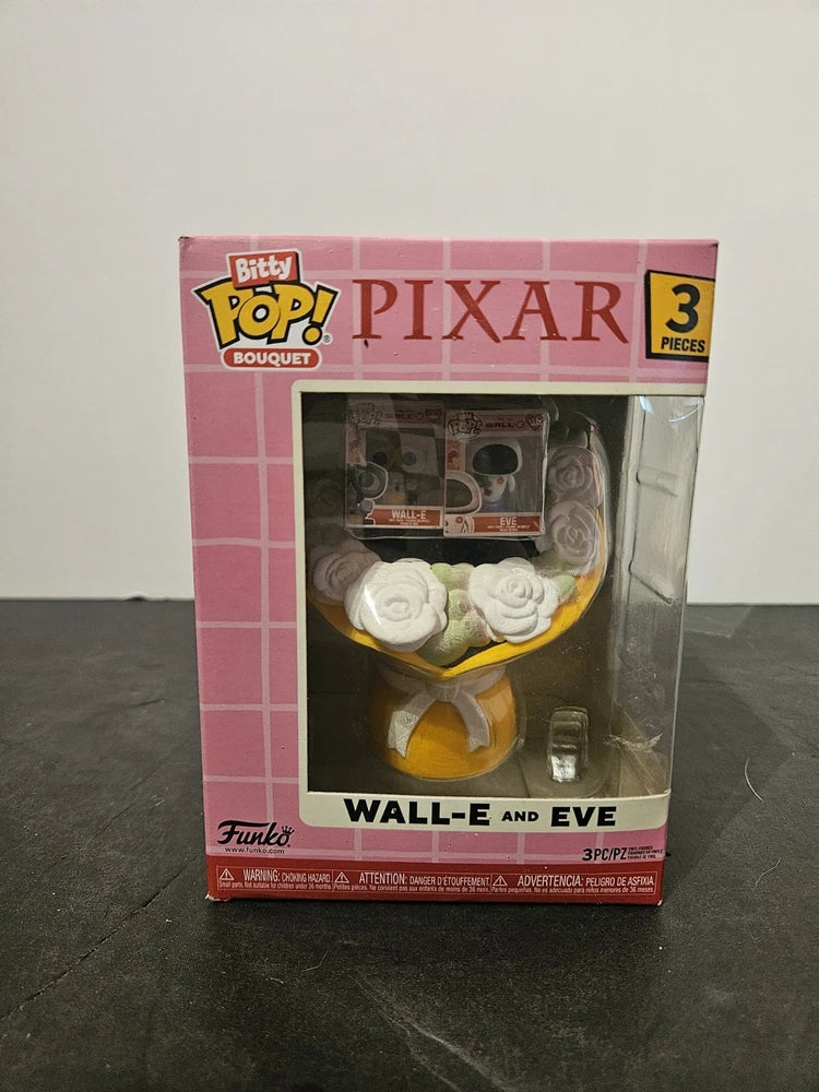 FUNKO BITTY POP PIXAR BOUQUET WALL-E & EVE (VALENTINE) FN83096 NIB Bouquet