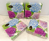 Caspari Hydrangea Garden Blue Cocktail Napkins Set of 4 Packs 20 Triple_Ply Each Hydrangea