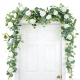 Artificial Vines Greenery Garland Floral Vines Eucalyptus Garland Faux Rose Vine Green Plant