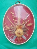 *VTG Cideart domed framed dried flower wall hangings Dried Flower