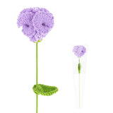 1-Pack Crochet Flowers, Knitted Artificial Wool Carnation [Purple] Carnation