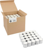 Tea Light Candles White Unscented Smokeless Long 8 Hour Extended Burn Time Bouquet