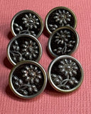 6 Antique Fabric Background, Perfume Button Flower Plant Life Set Lot Flowering Plants