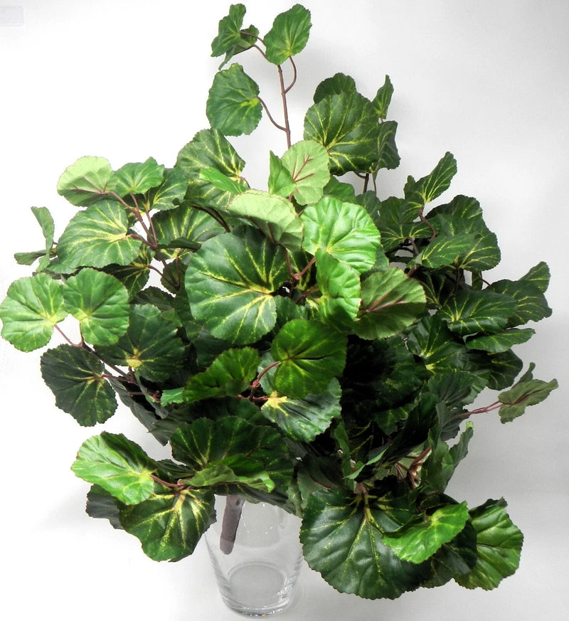 Strawberry Geranium Bush Silk Floral Plant 26" Pick Green Plant