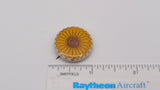 Vintage Trapp Print Shop Topeka, Kansas KS Sunflower Flower Pin Button Sunflower