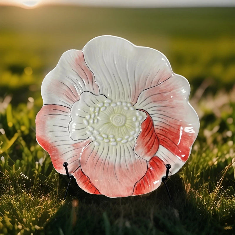 Edie Rose Home Hydrangea Collection By Rachel Bilson 9" CanapŽ Plate Sculpted Hydrangea
