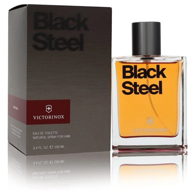 Victorinox Black Steel by Victorinox Eau De Toilette Spray 3.4 oz (Men) EDT