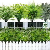 12 Bundles 4 Styles Artificial Plants Outdoor, UV Resistant No Fade Artificia... Flowering Plants
