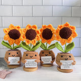 Custom Crochet Sunflower Plant, Handmade Flower Decor, Thank You Gift Sunflower