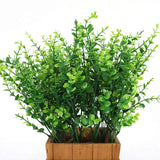 Artificial Shrubs, Plastic Plants Eucalyptus Leaves Greenery Grass Simulation... Green Plant