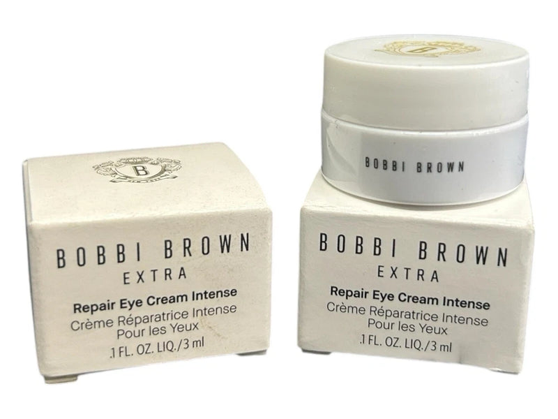 Lot of 2 Bobbi Brown Extra Eye Repair Cream INTENSE Mini Travel Size 0.1 oz/ 3ml Bouquet