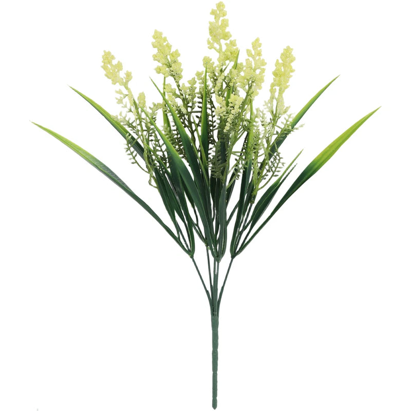 Plastic Lavender Foam Flower Stem 36x25cm for Wedding Table Centerpiece Green Plant