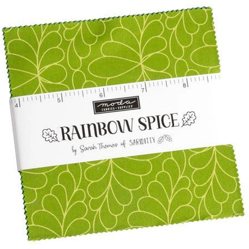 Rainbow Spice Moda Charm Pack 42 100% Cotton 5" Precut Fabric Squares Flowering Plants