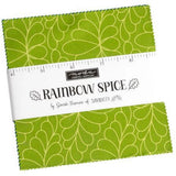 Rainbow Spice Moda Charm Pack 42 100% Cotton 5" Precut Fabric Squares Flowering Plants