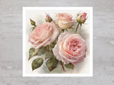 Ballet Pink Bunch Of Roses Fabric Panel Craft Sewing Quilt Block A292 Flowering Plants