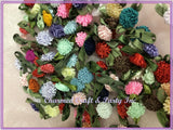 100 Polyester Daisy Flower 3/8" Applique Sewing Bow Craft Mix Color 1255 Daisies