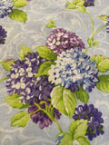 Hydrangea Blossoms 18Ó Square  Throw Accent Pillow Cover100% Cotton Hand sewn Hydrangea
