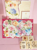 Anna Griffin's Latest Hydrangea & Rose 30 PCS 3D Stickers +Ephemera Minis BONUS! Hydrangea