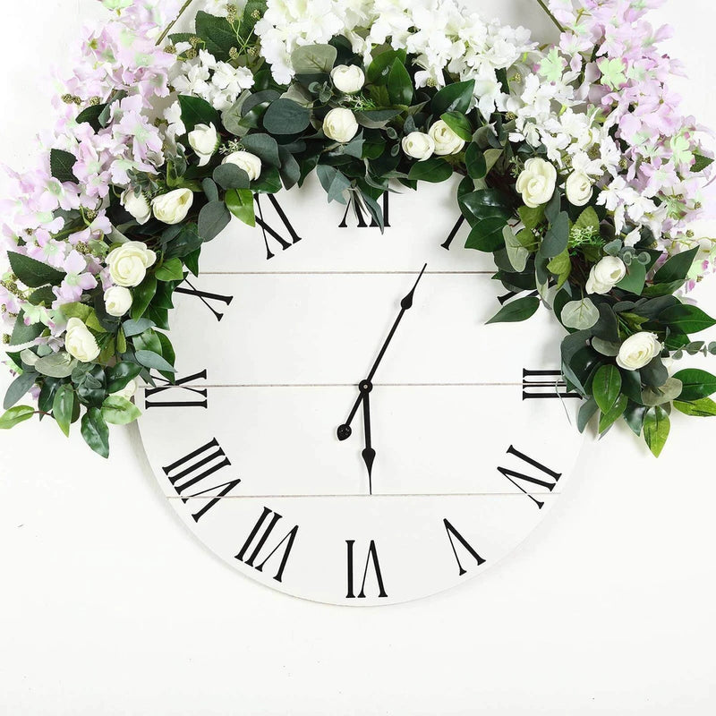 48-Inch Green Artificial Eucalyptus Willow Leaves Ranunculus Flowers Garland Ranunculus