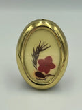 Vintage Flowers Of Ireland Miniature Dried Flower Framed Hydrangea 2.5Ó Oval Hydrangea
