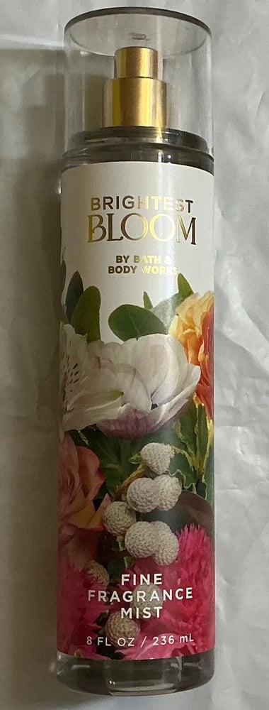 BRIGHTEST BLOOM fine fragrance mist bottle, floral carnation print, 8oz (236 mL)