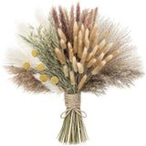 xin's convey 118PCS Dried Flowers Bouquet,(Vase Not Included), Dried Pampas Gras Pampas Grass