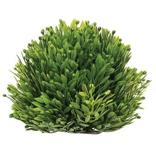 New Farmhouse Green SEEDED GRASS HERB FLORAL SPHERE CENTERPIECE Half Ball Green Plant